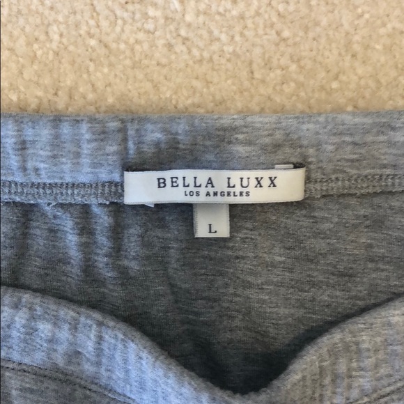 Shirred Crossfront skirt in Heather Gray - Picture 3 of 4